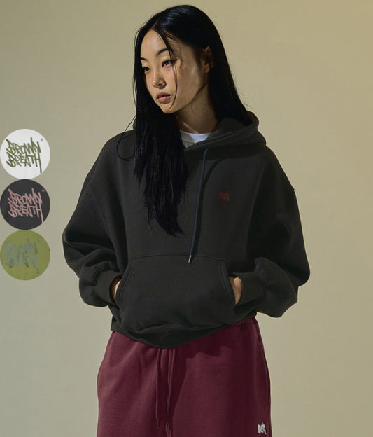 女款【WE ARE】韓國BROWNBREATH 短版刷毛帽T BKWWHDC01