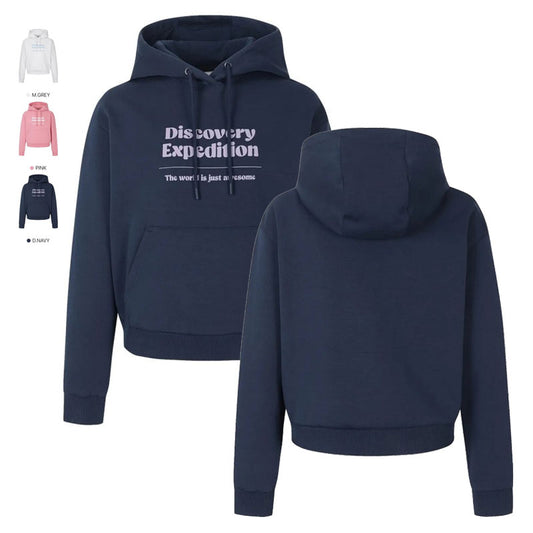 女款【WE ARE】韓國Discovery大標連帽大學T衛衣DWHD43061