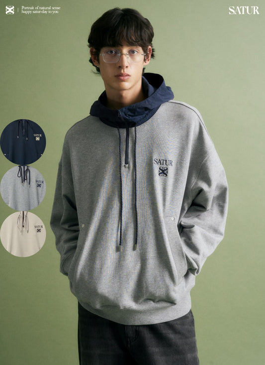 折扣款【WE ARE】韓國Satur連帽大學T衛衣SA243UTH02