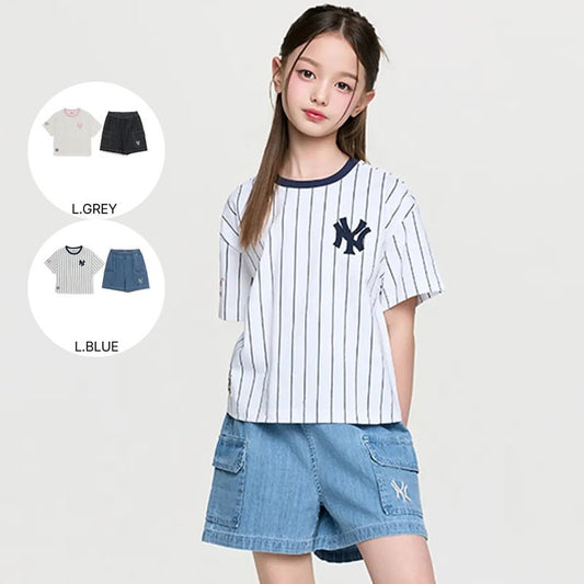 女童裝【WE ARE】韓國MLB KIDS休閒短袖+短褲套裝7FS1B0363