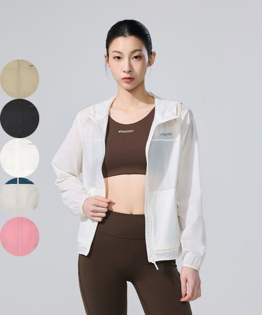 女款【WE ARE】韓國Discovery 連帽涼感防曬外套 高CP值 DWWJ74063