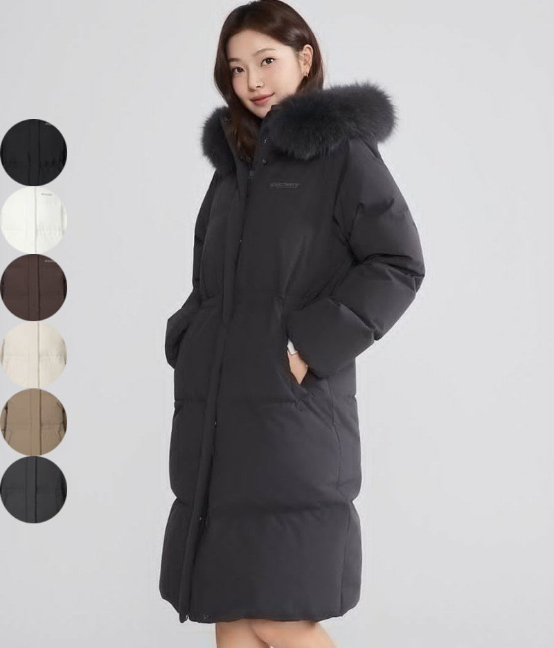 女款【WE ARE】韓國Discovery長款連帽羽絨服外套DWDJ9A056