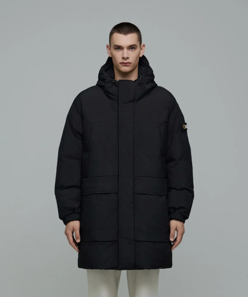 【WE ARE】Korea National Geographic hooded down jacket long coat N244UDW141