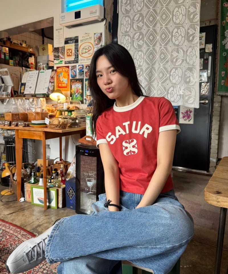Satur折扣款 女款【WE ARE】韓國Satur休閒短袖T恤SA262WTS01