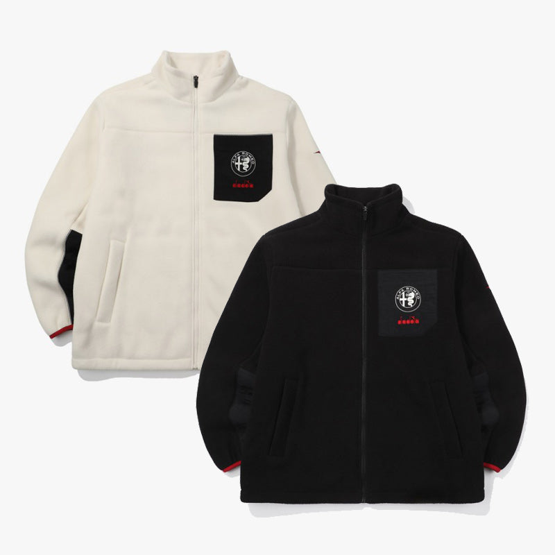 【WE ARE】Korea Diadora Suede Stand Collar Jacket D4421LFJ99