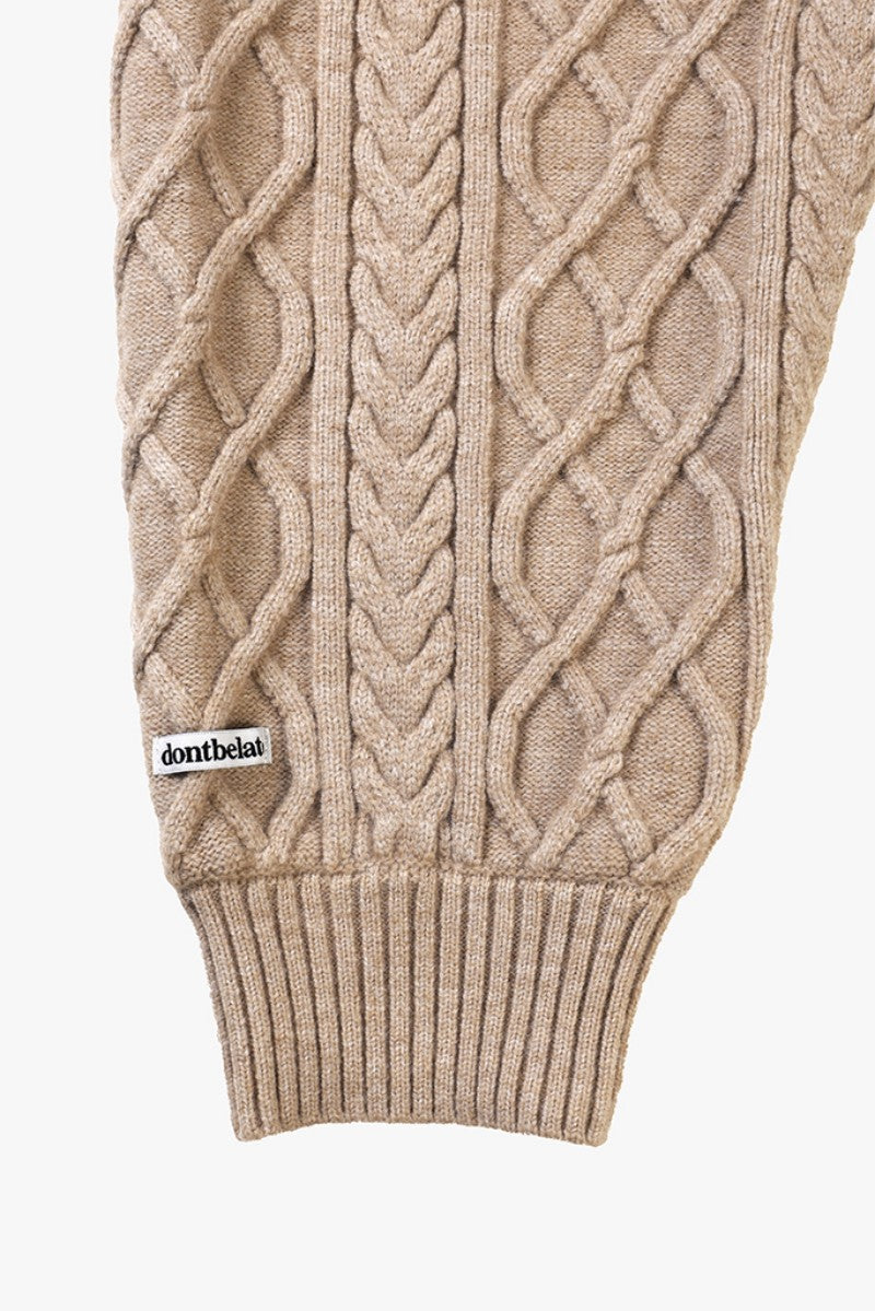 【WE ARE】韓國DONTBELATE 麻花針織圓領毛衣