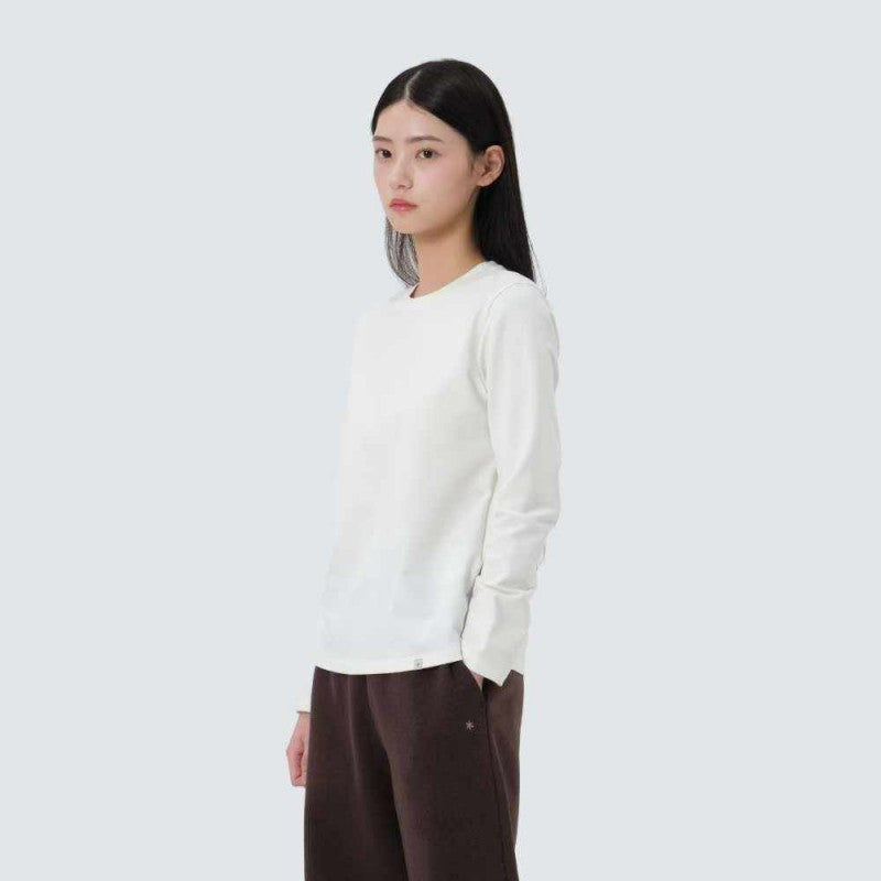 女款【WE ARE】韓國snow peak雪峰 圓領素面發熱衣 S25FWFTL25