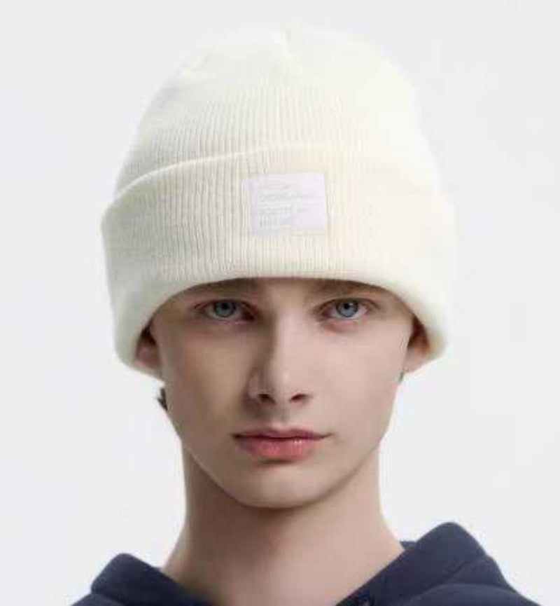 【WE ARE】韓國國家地理 布標logo針織毛帽 N253AHA100