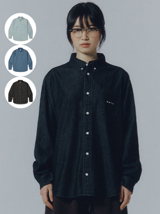 【WE ARE】韓國MMLG女款時尚牛仔襯衫MMLGBE1TSL096