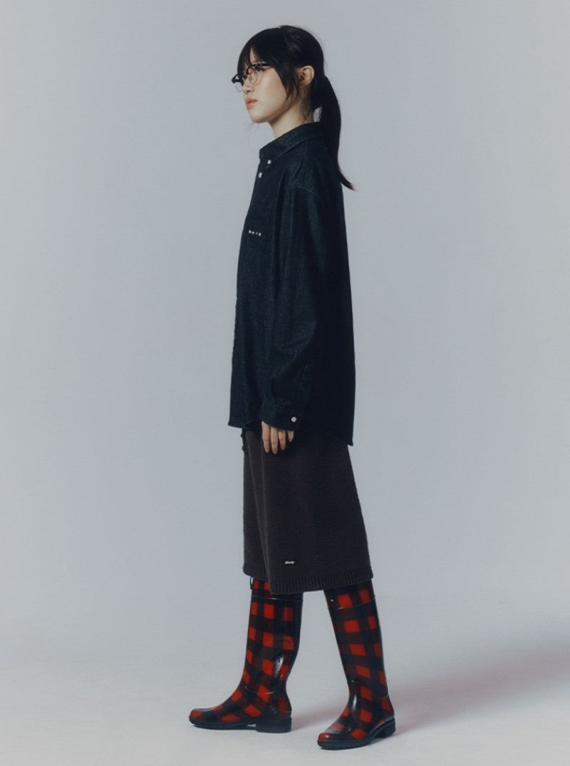 【WE ARE】韓國MMLG女款時尚牛仔襯衫MMLGBE1TSL096