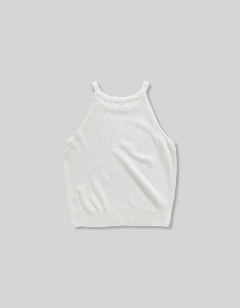 【WE ARE】韓國STUDIO SALT削肩針織背心 HALTERNECK