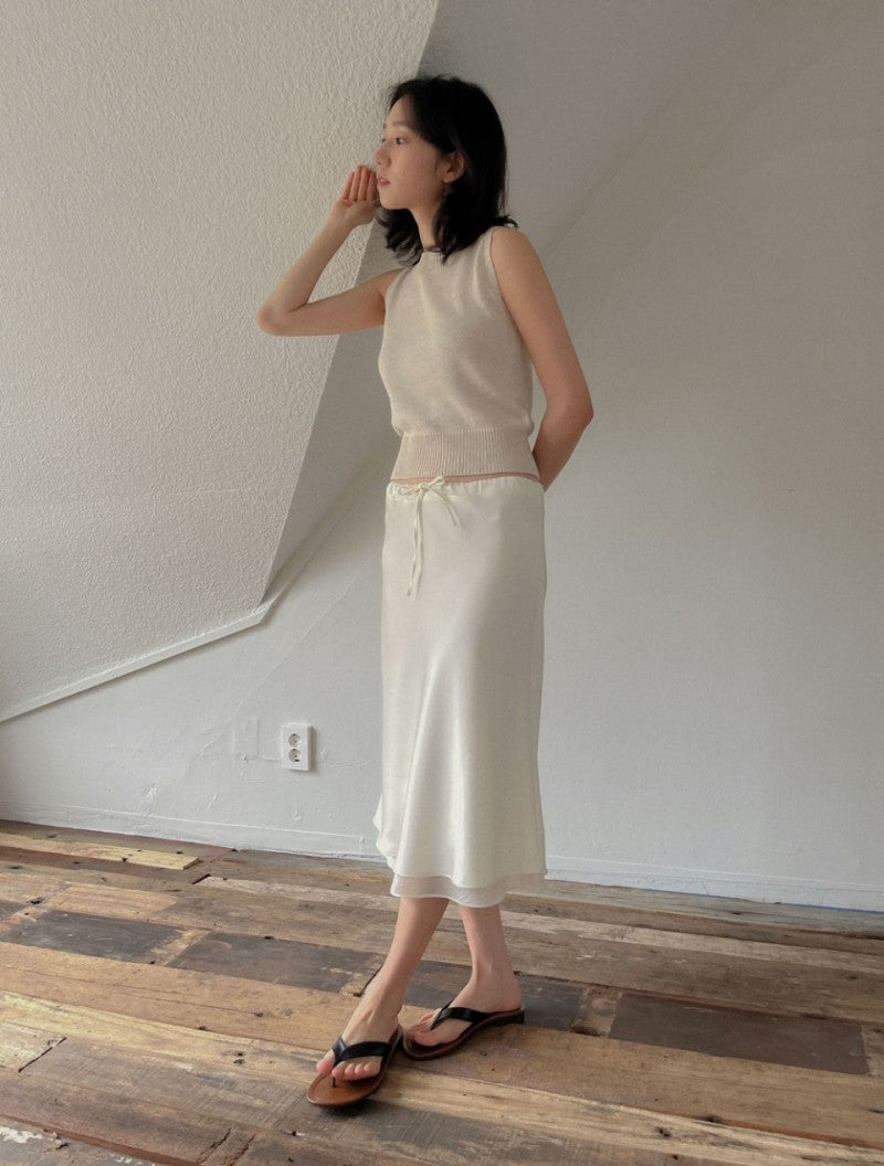 【WE ARE】韓國STUDIO SALT燕麥針織背心 HALTERNECK