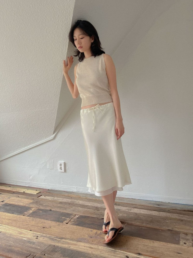 【WE ARE】韓國STUDIO SALT燕麥針織背心 HALTERNECK