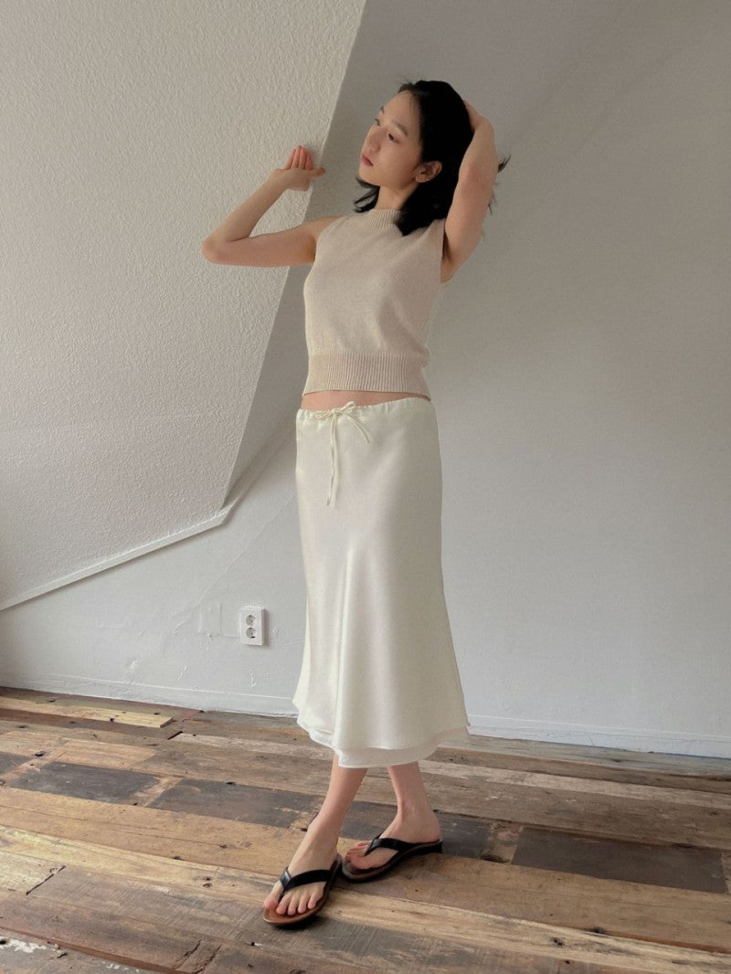 【WE ARE】韓國STUDIO SALT燕麥針織背心 HALTERNECK