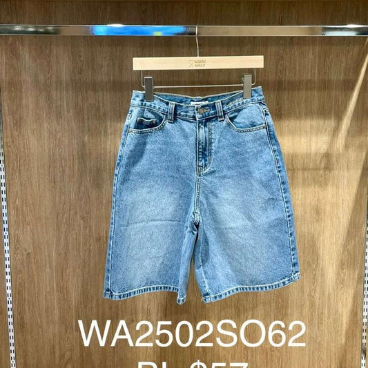 【WE ARE】Korean wacky Willy denim shorts WA2502SO62
