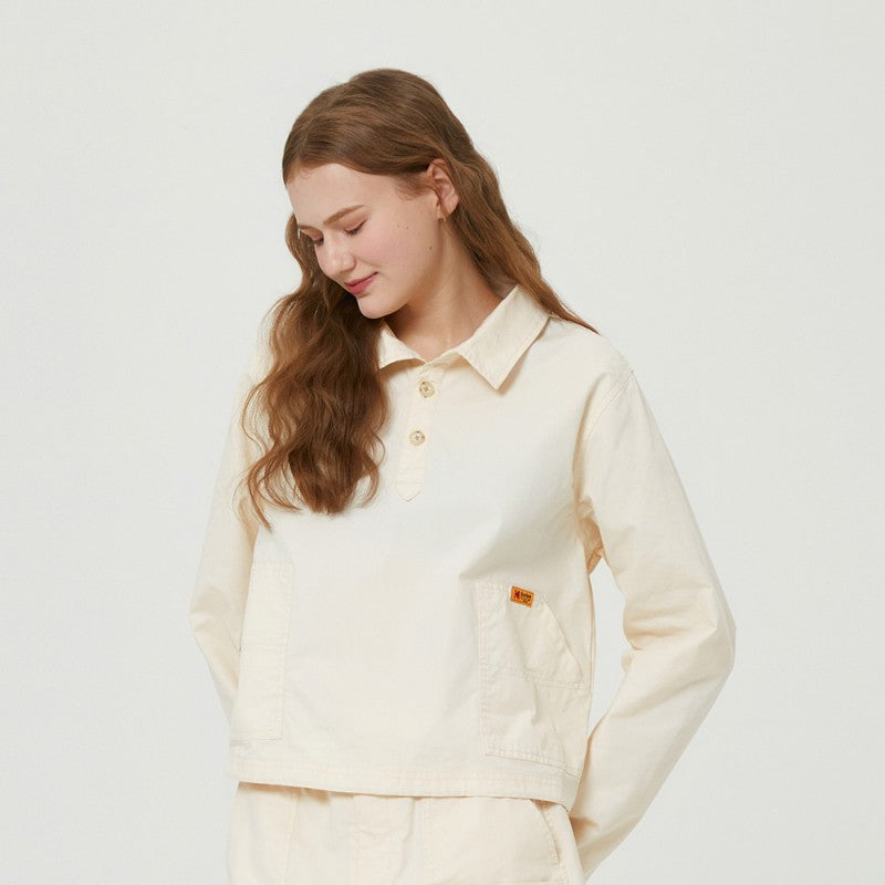 Women's [WE ARE] Korean KODAK Kodak short version POLO top K5122LWTC1