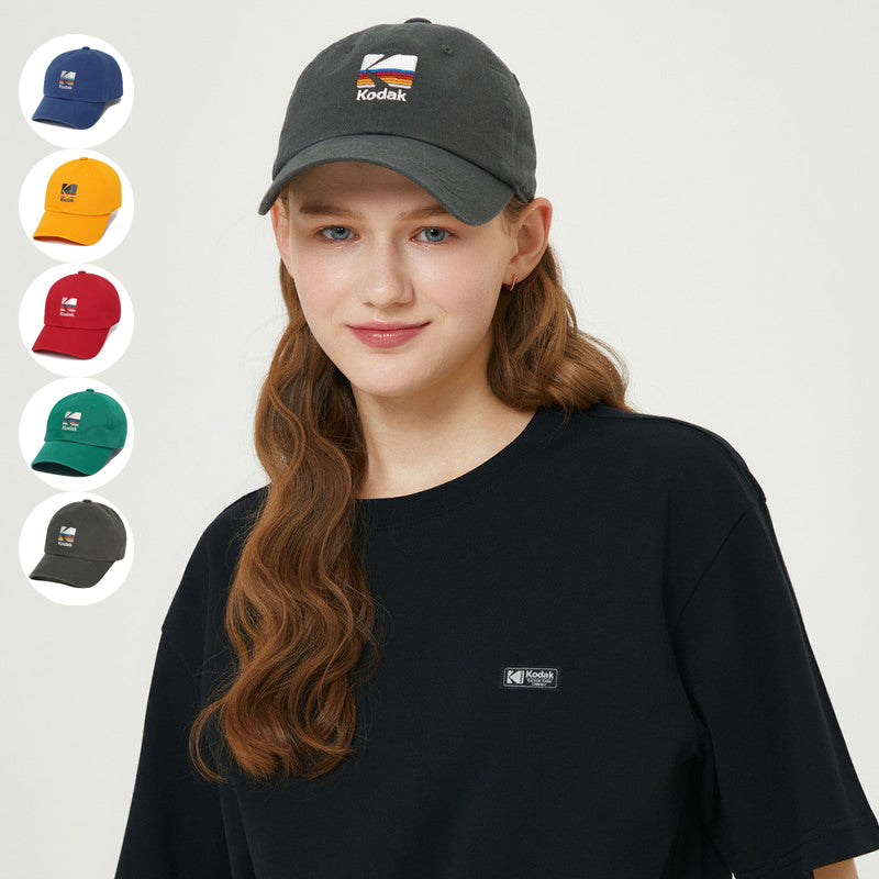 【WE ARE】Korea โกดัก Rainbow embroidered ball cap K5143LCP63