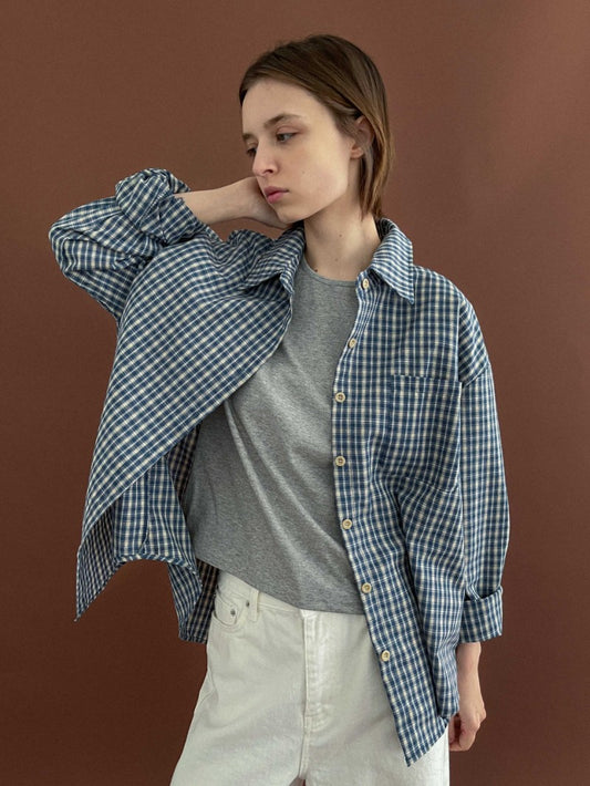 【WE ARE】韓國STUDIO SALT格子襯衫MIUCHECKSHIRT