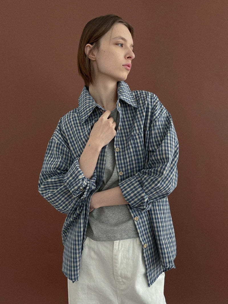 【WE ARE】韓國STUDIO SALT格子襯衫MIUCHECKSHIRT