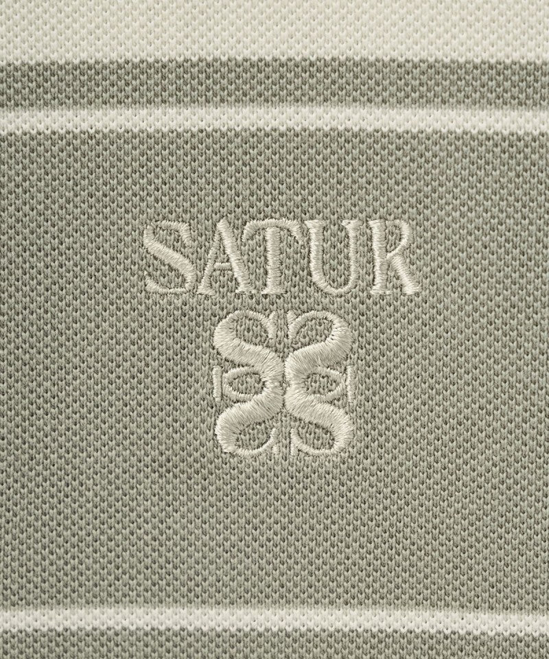 【WE ARE】韓國Satur 粗條翻領POLO長袖 SA251ULS02