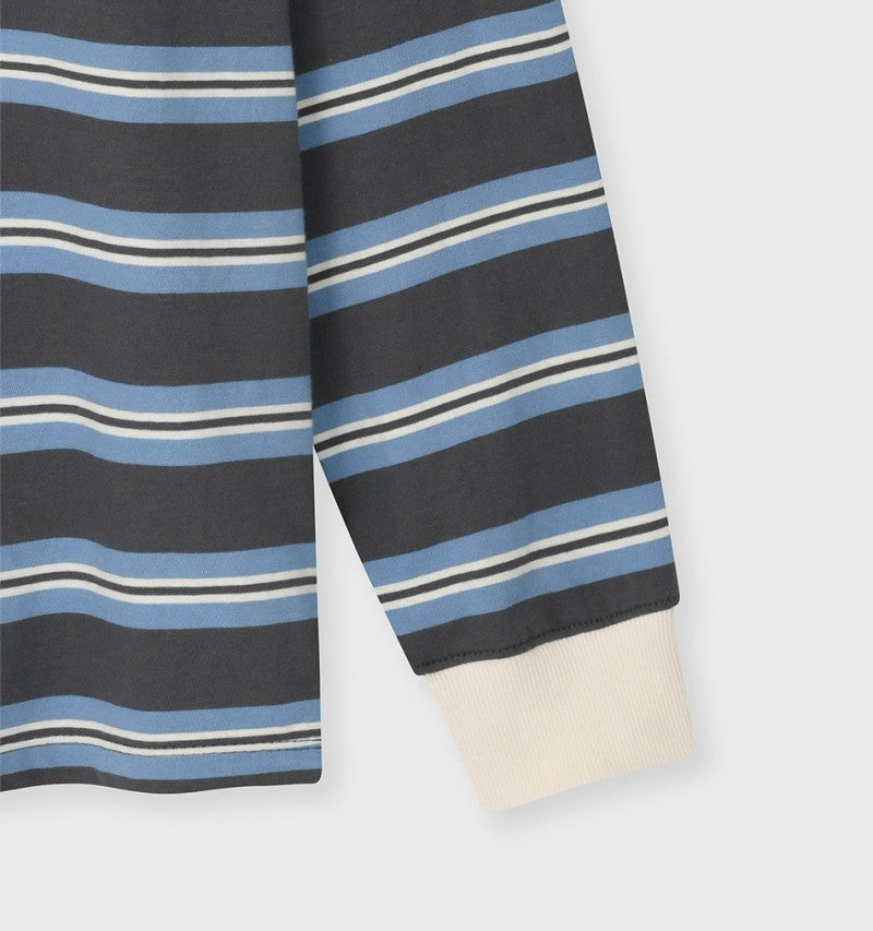 【WE ARE】Korea Fallett striped long-sleeved T-shirt top FA2501LT01