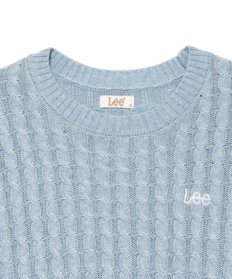 Women's [WE ARE] Korean LEE twisted knit short-sleeved T-shirt LE2502KT63