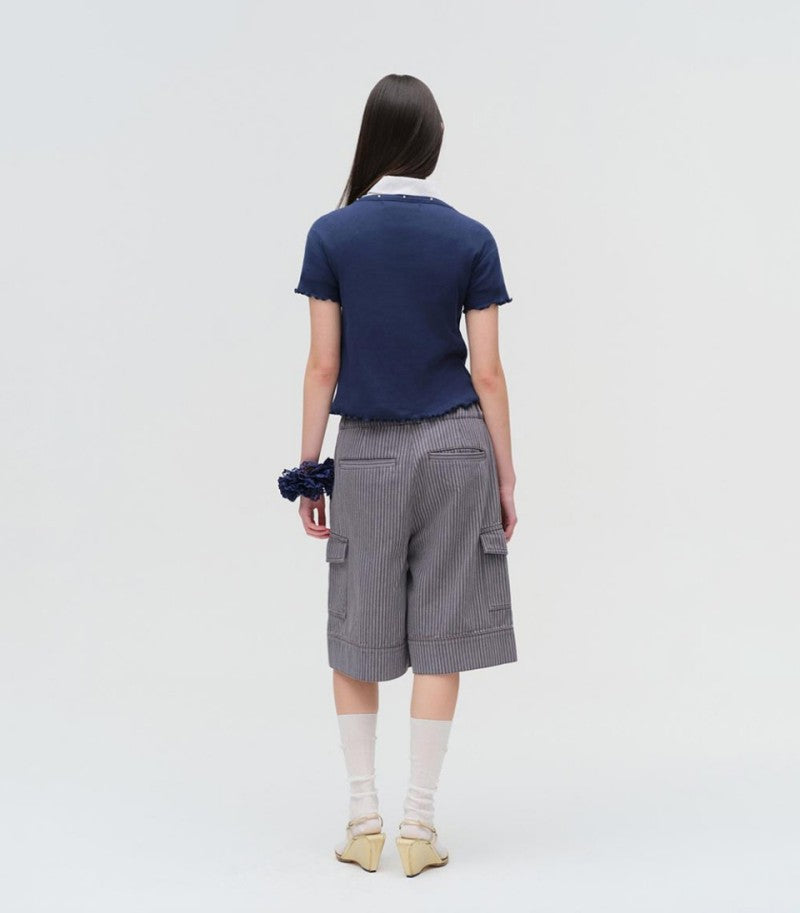 限時折扣【WE ARE】韓國MMLG女款針織短袖T恤MMWBE1THT136