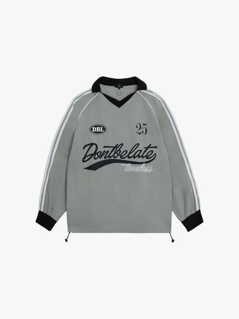 大茜選品【WE ARE】韓國DONTBELATE 防風翻Ｖ領球衣