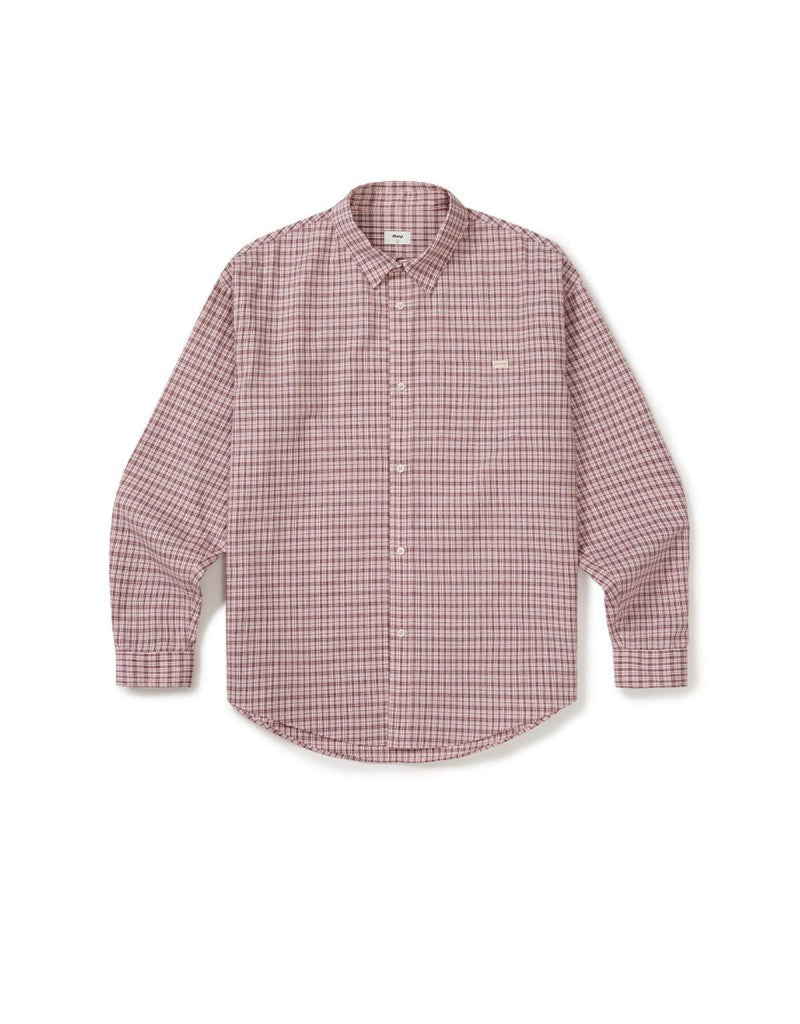 【WE ARE】韓國MMLG 男女同款長袖格紋襯衫 MMLGBE1TSL092