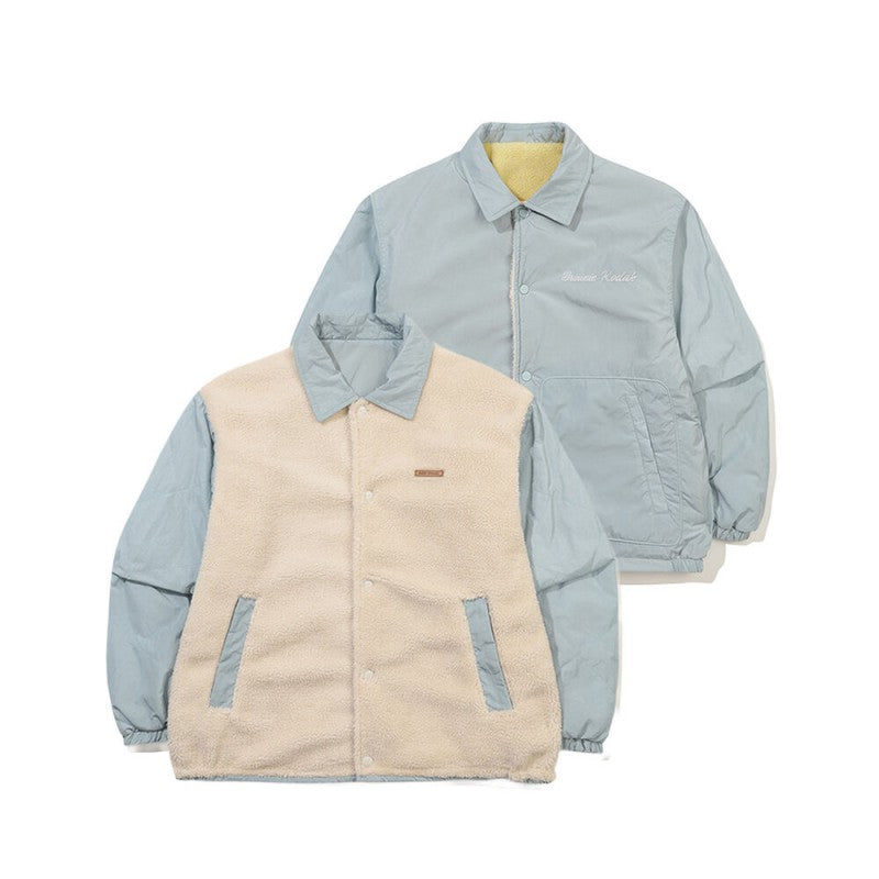 【WE ARE】韓國KODAK 柯達 異材質拼色雙面外套K5423LPJ93