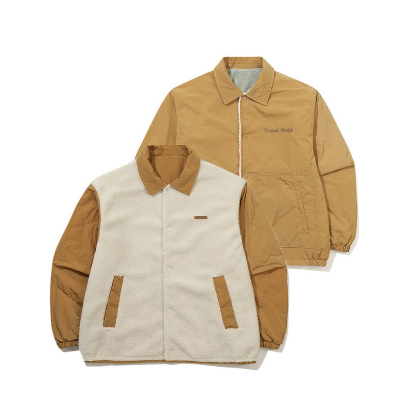 【WE ARE】韓國KODAK 柯達 異材質拼色雙面外套K5423LPJ93