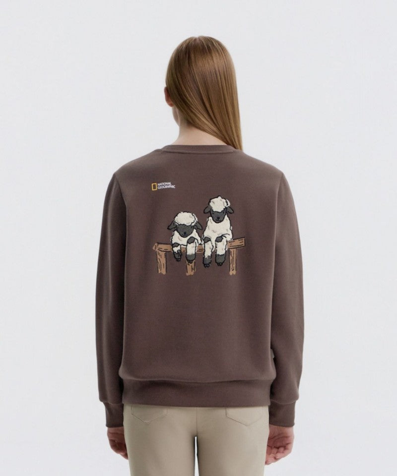 加絨 女款【WE ARE】韓國國家地理大學T衛衣N254WSW010