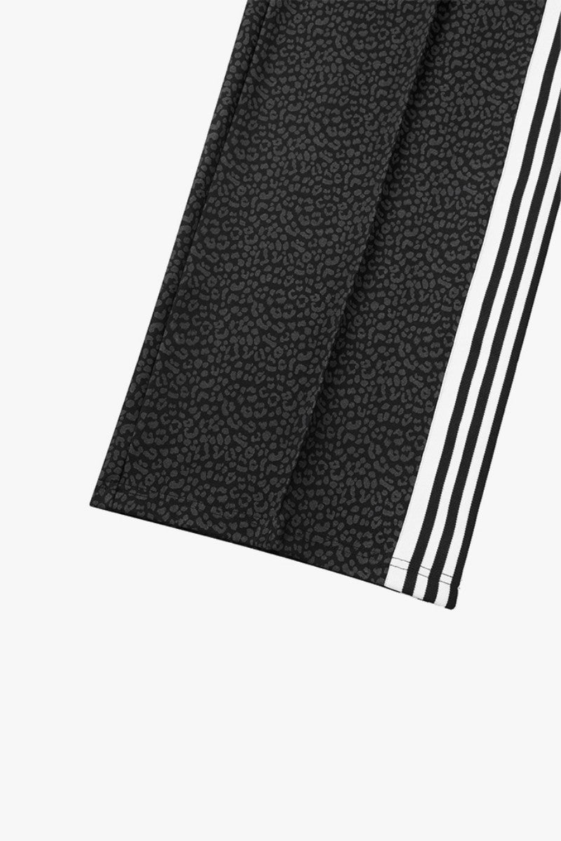 【WE ARE】韓國DONTBELATE 側logo豹紋直筒運動褲