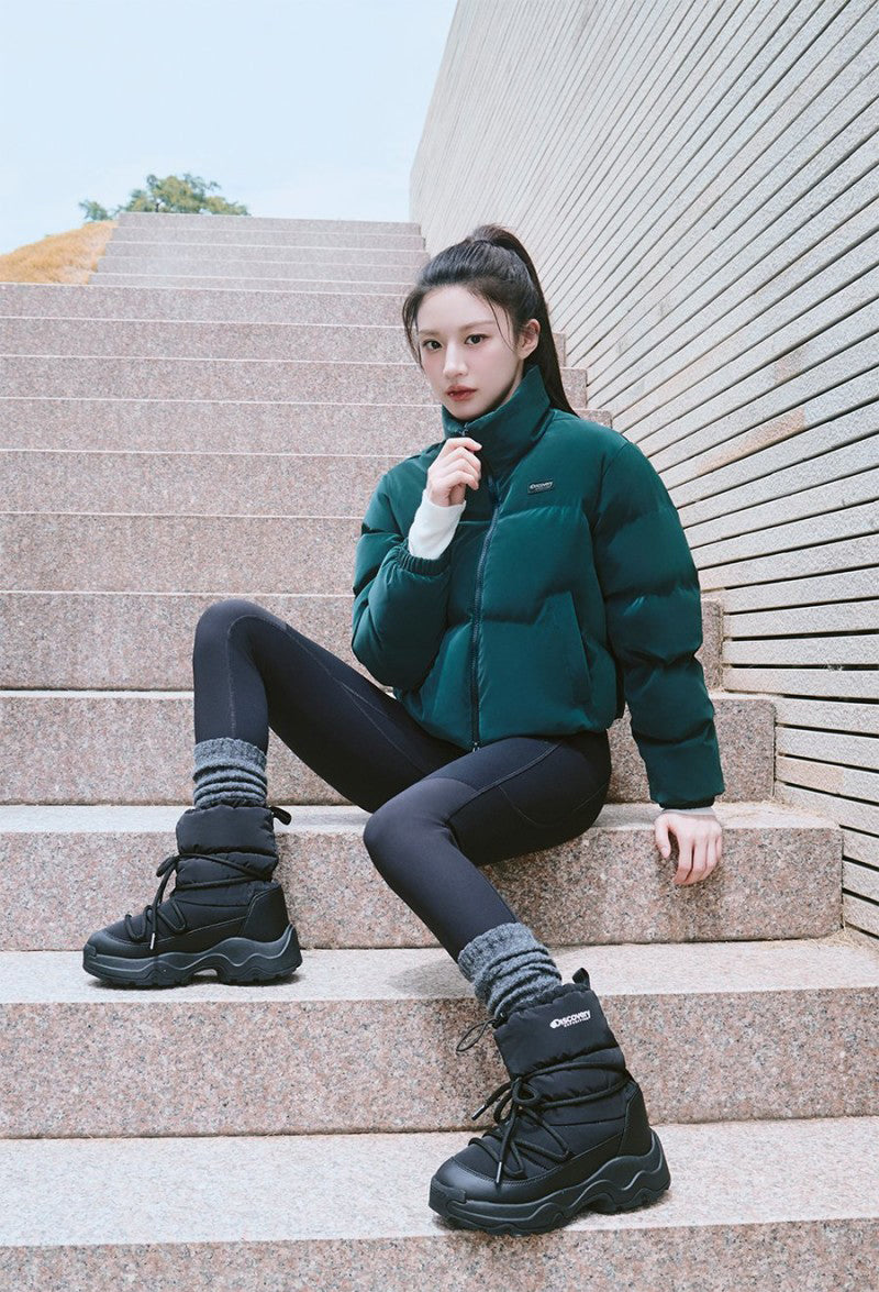 高允貞同款【WE ARE】韓國Discovery中筒保暖靴子DXSH6235N