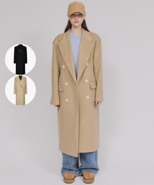 黑五限時折扣【WE ARE】韓國DONTBELATE長款大衣外套20251031-3