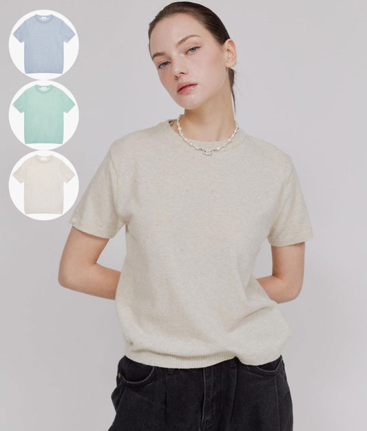 黑五限時折扣【WE ARE】韓國DONTBELATE休閒針織短袖20251101-7