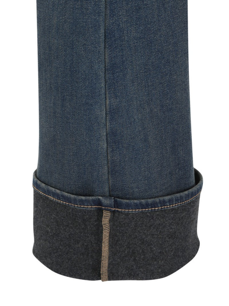 【WE ARE】韓國POLHAM加絨喇叭褲牛仔褲PHF4DP2035