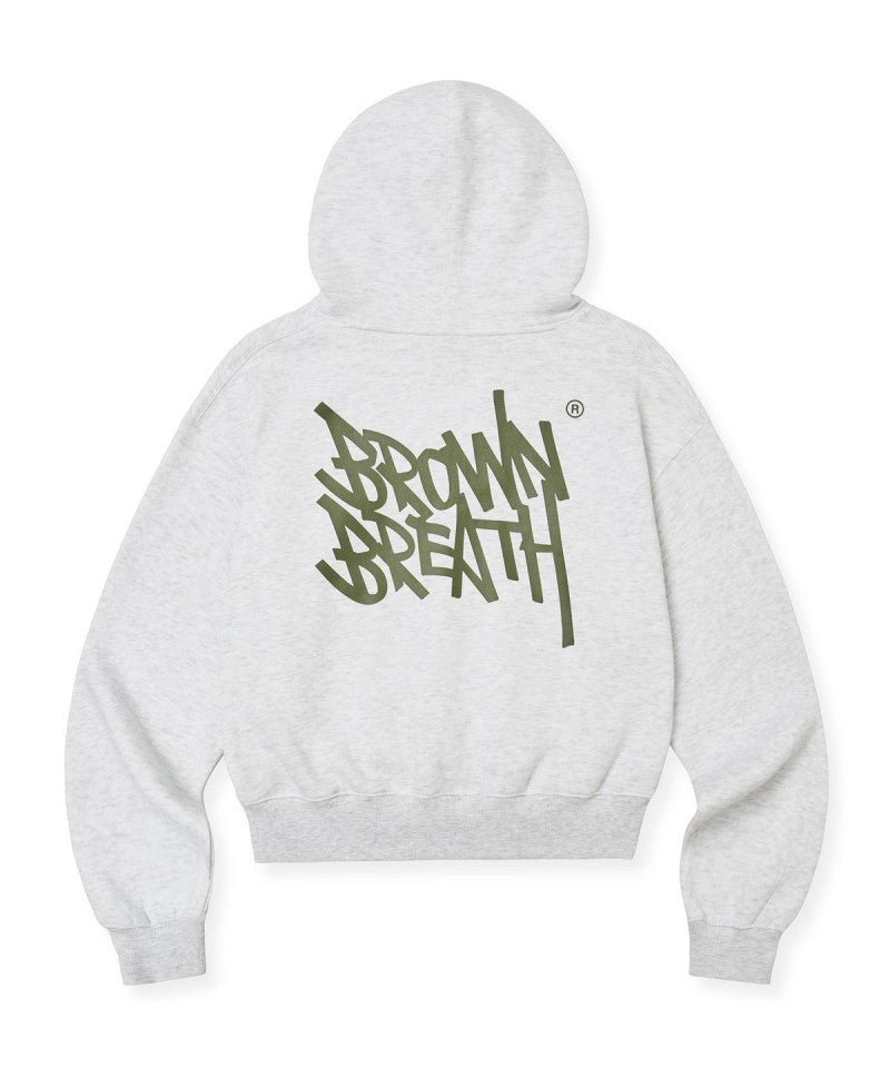 女款【WE ARE】韓國BROWNBREATH 短版刷毛帽T BKWWHDC01