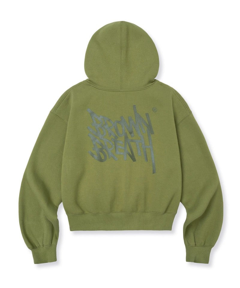 女款【WE ARE】韓國BROWNBREATH 短版刷毛帽T BKWWHDC01