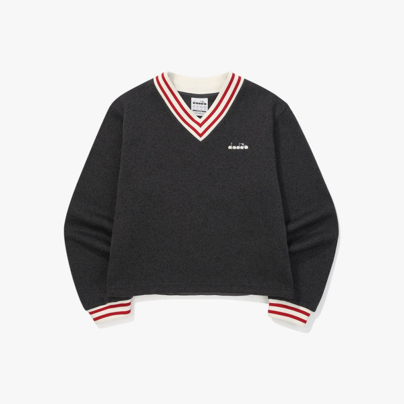 【WE ARE】韓國Diadora休閒V領毛衣D5422LFS71