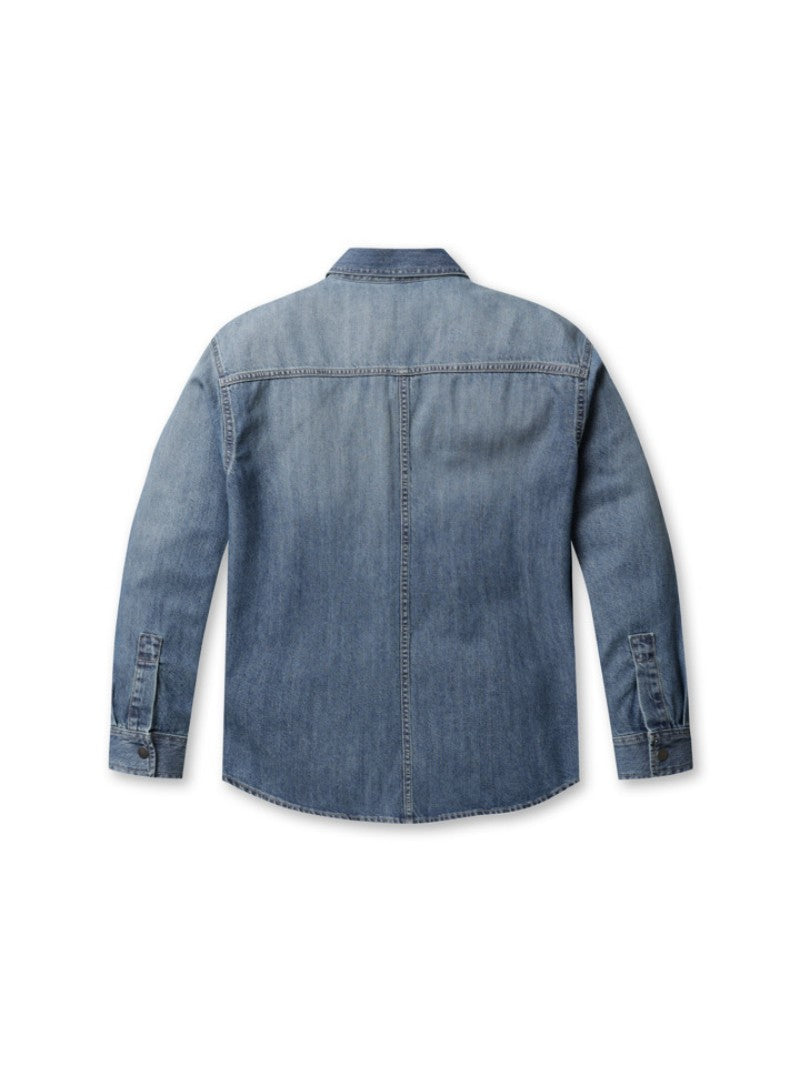 【WE ARE】韓國POLHAM休閒牛仔襯衫PHF4WC1049