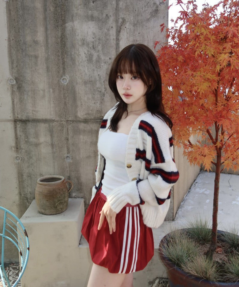 女款【WE ARE】韓國TOMMY JEANS 8%羊駝毛條紋針織衫 T32F7KCD51TWT1