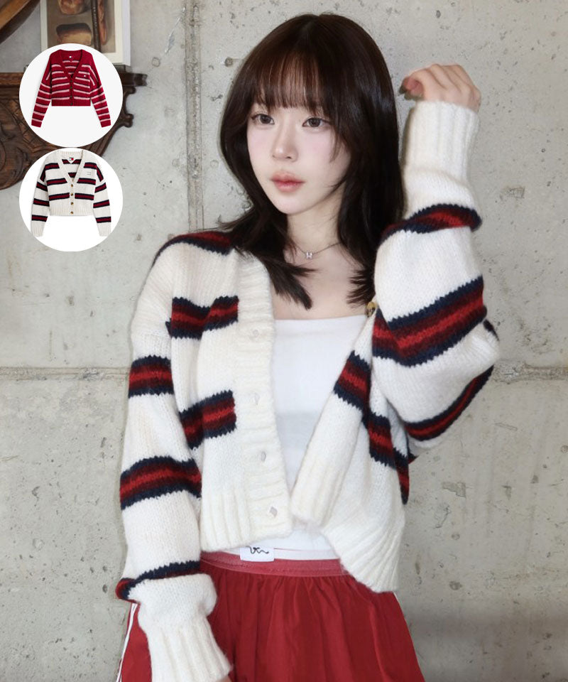 女款【WE ARE】韓國TOMMY JEANS 8%羊駝毛條紋針織衫 T32F7KCD51TWT1