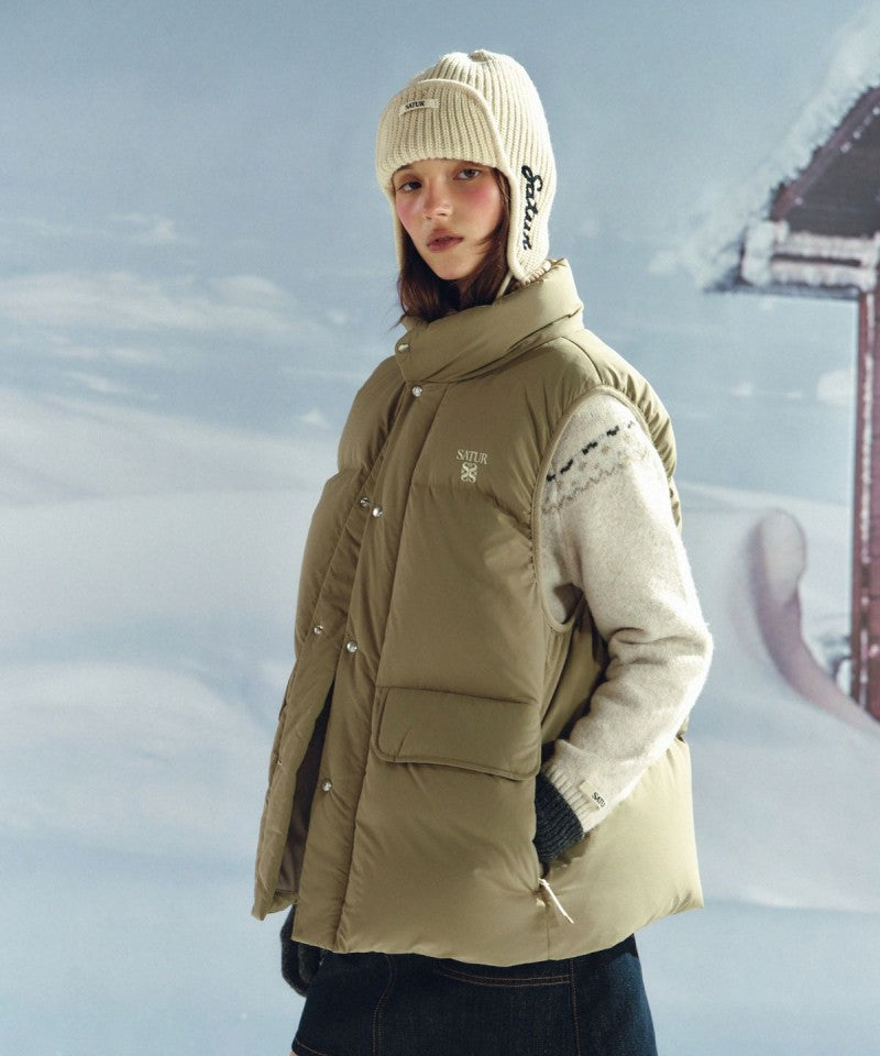 男女同款【WE ARE】韓國Satur鴨絨馬甲背心SA254UDW09