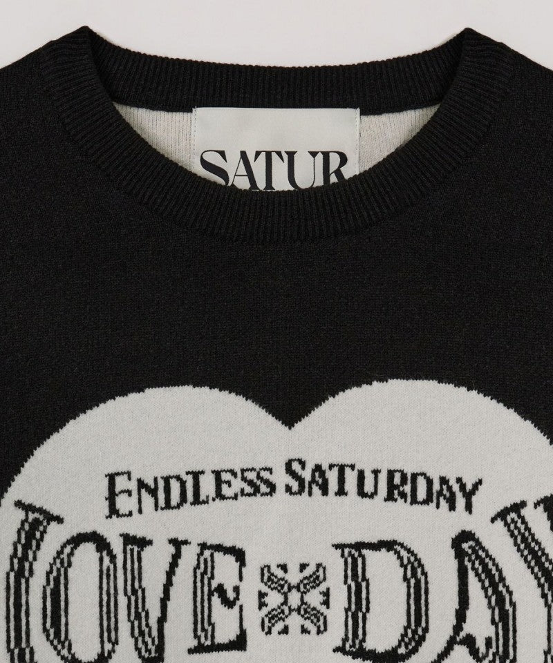 男女同款【WE ARE】韓國Satur愛心毛衣SA253UKT04