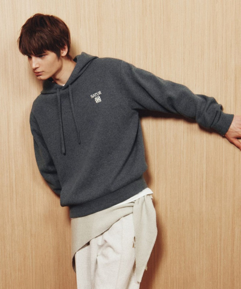 男女同款【WE ARE】韓國Satur針織連帽大學T衛衣SA253UKT12