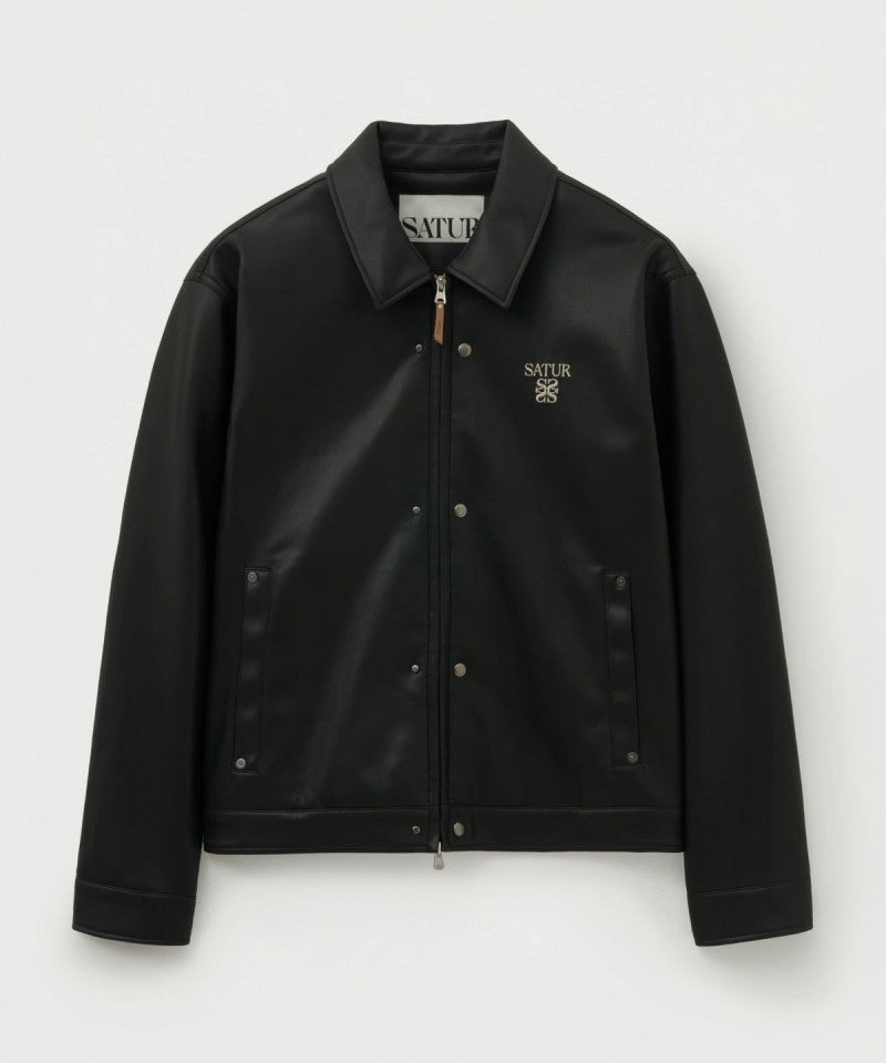 男女同款【WE ARE】韓國Satur皮衣外套SA253UJK12