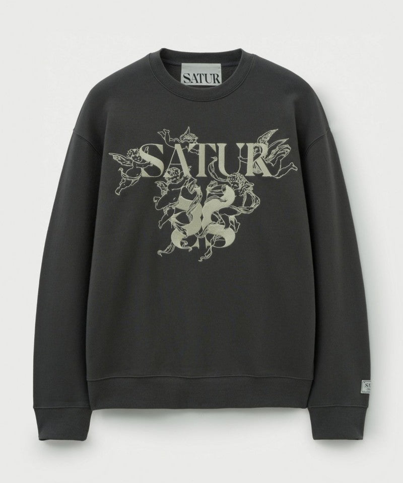 男女同款【WE ARE】韓國Satur加絨大學T衛衣SA254UTM13