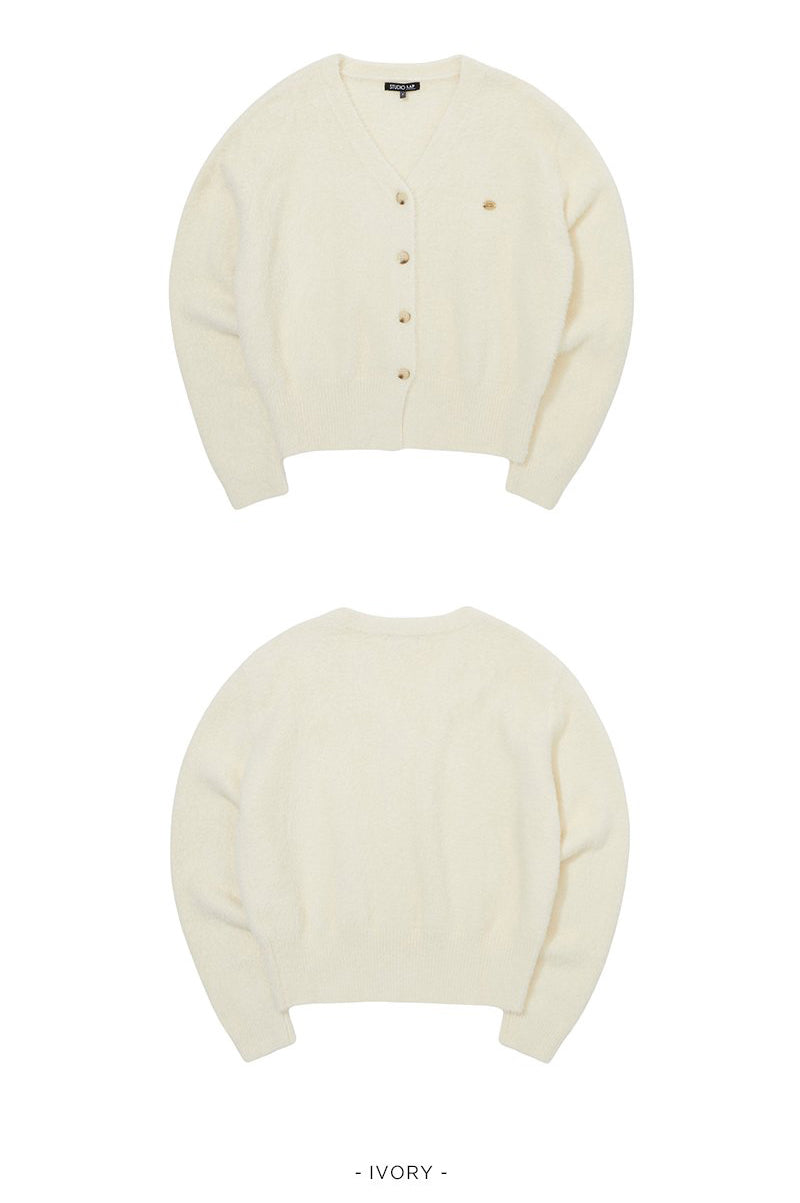 【WE ARE】韓國LAP 琥珀鈕扣Ｖ領毛衣 AR4KGA68