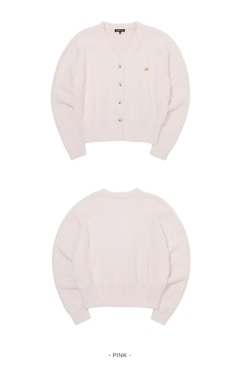 【WE ARE】韓國LAP 琥珀鈕扣Ｖ領毛衣 AR4KGA68